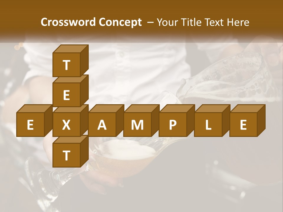 Sobriety Pour Caucasian PowerPoint Template