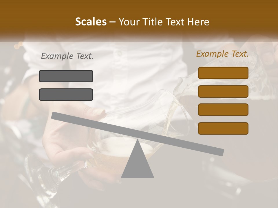 Sobriety Pour Caucasian PowerPoint Template