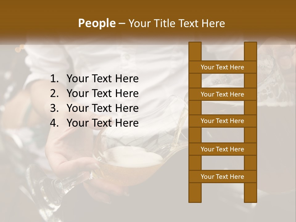 Sobriety Pour Caucasian PowerPoint Template