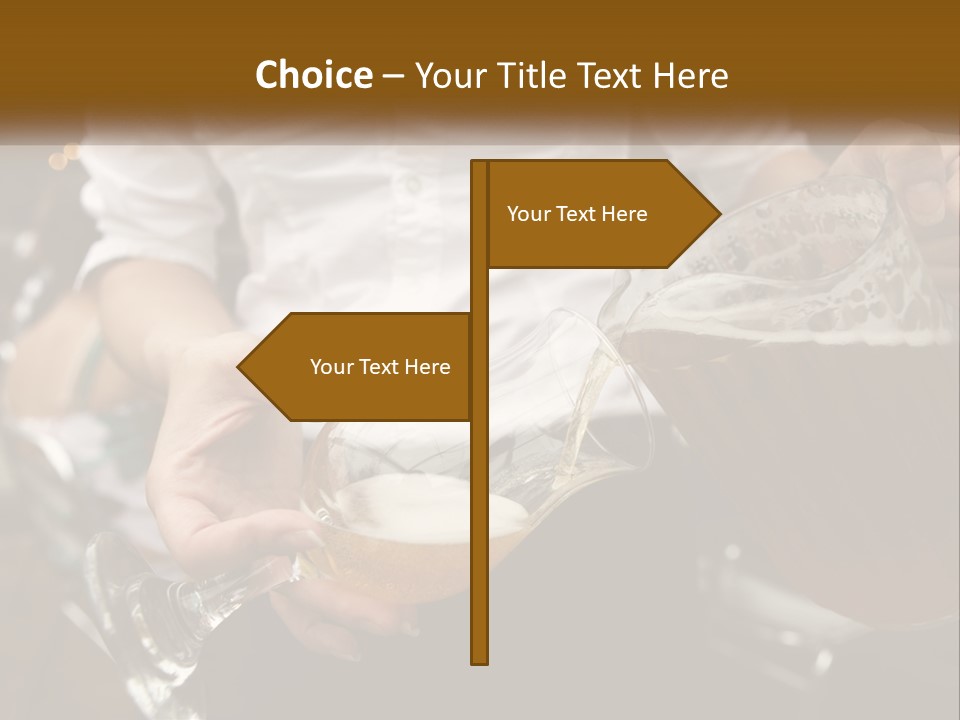 Sobriety Pour Caucasian PowerPoint Template