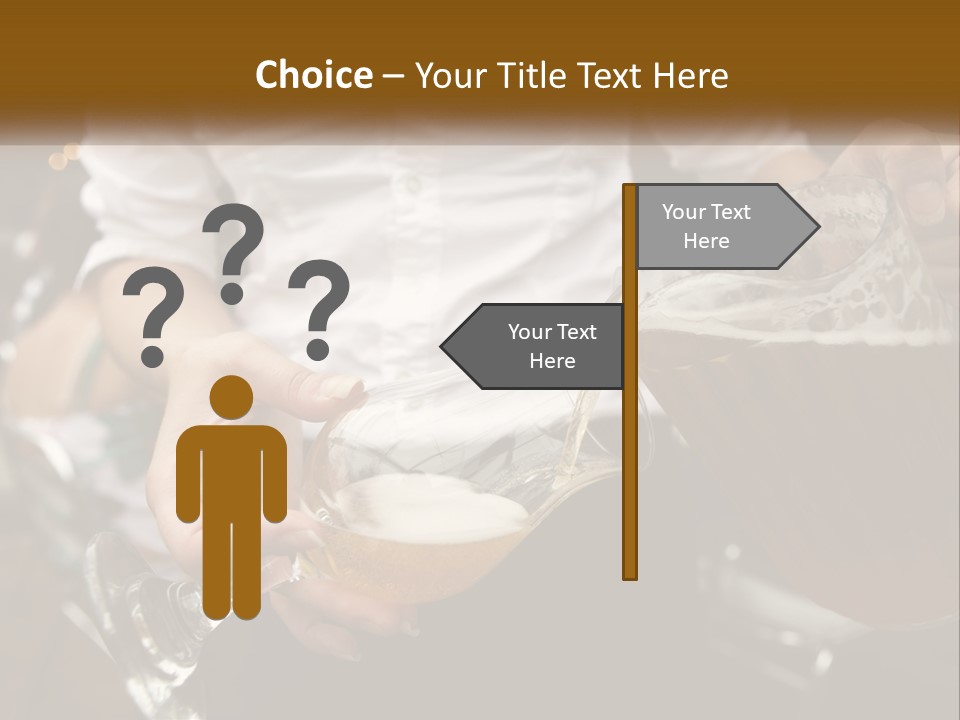 Sobriety Pour Caucasian PowerPoint Template