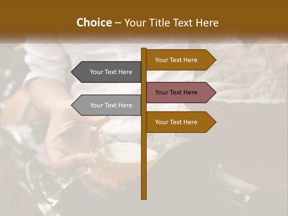Sobriety Pour Caucasian PowerPoint Template