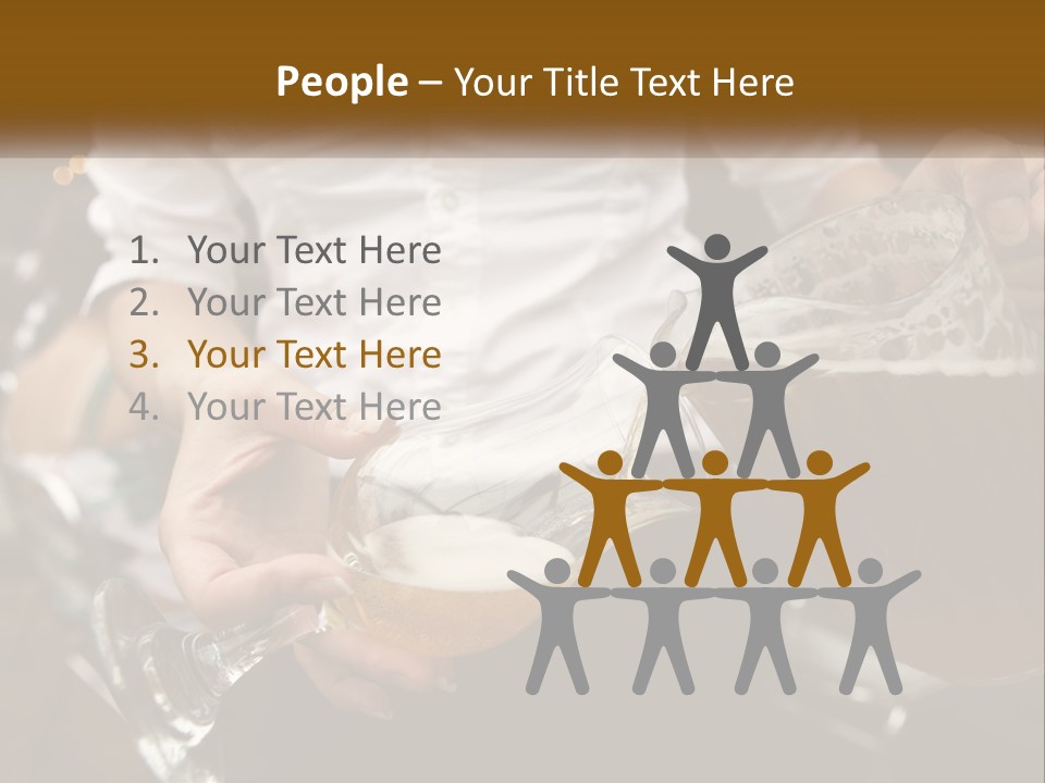 Sobriety Pour Caucasian PowerPoint Template