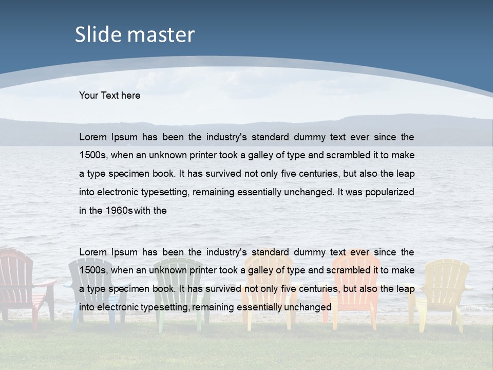 Adirondack Calm Beach PowerPoint Template