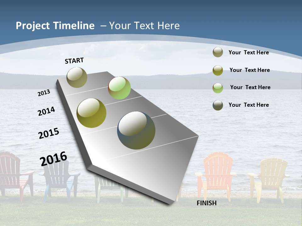 Adirondack Calm Beach PowerPoint Template