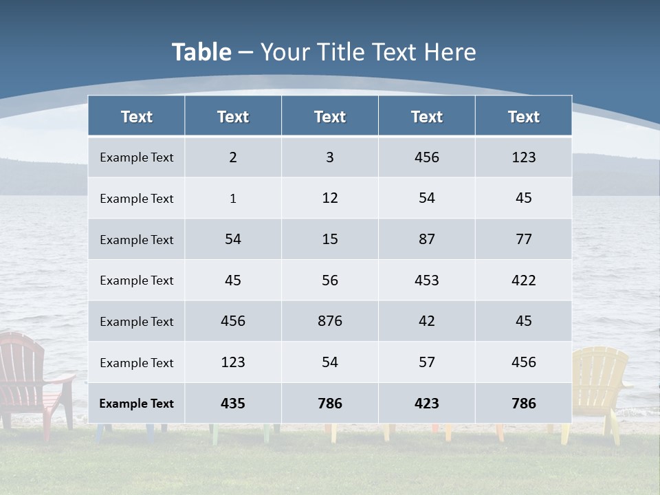 Adirondack Calm Beach PowerPoint Template