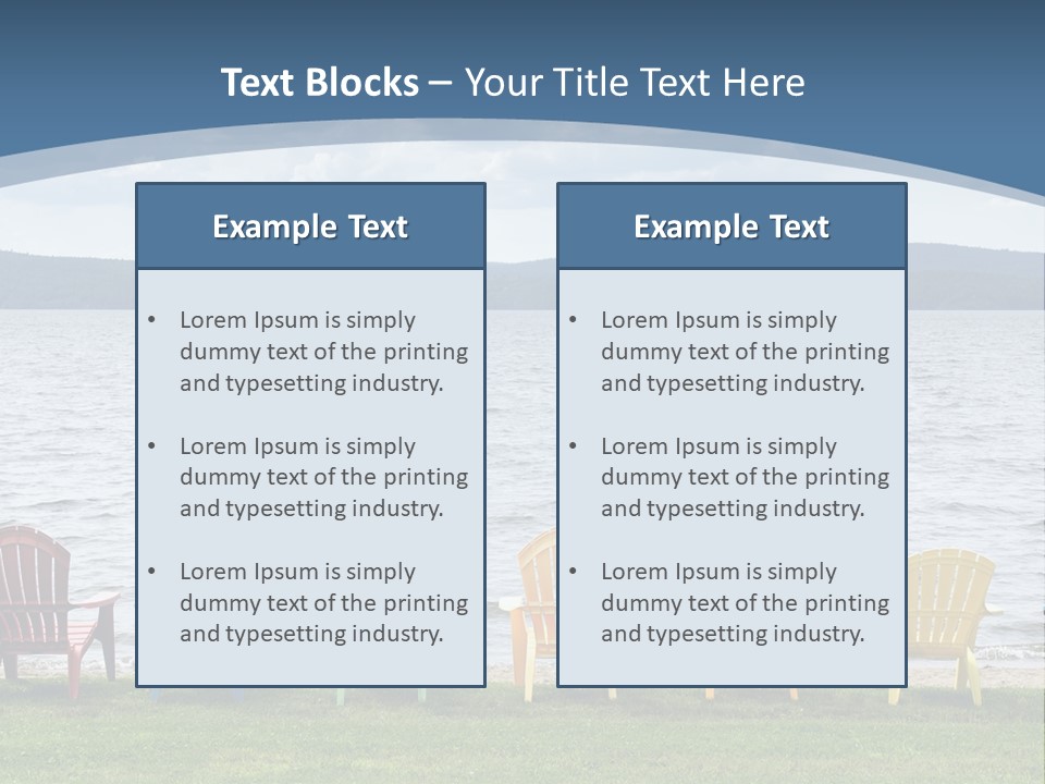 Adirondack Calm Beach PowerPoint Template