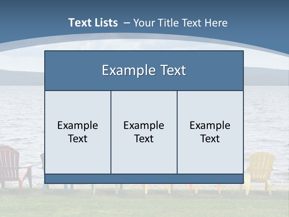 Adirondack Calm Beach PowerPoint Template