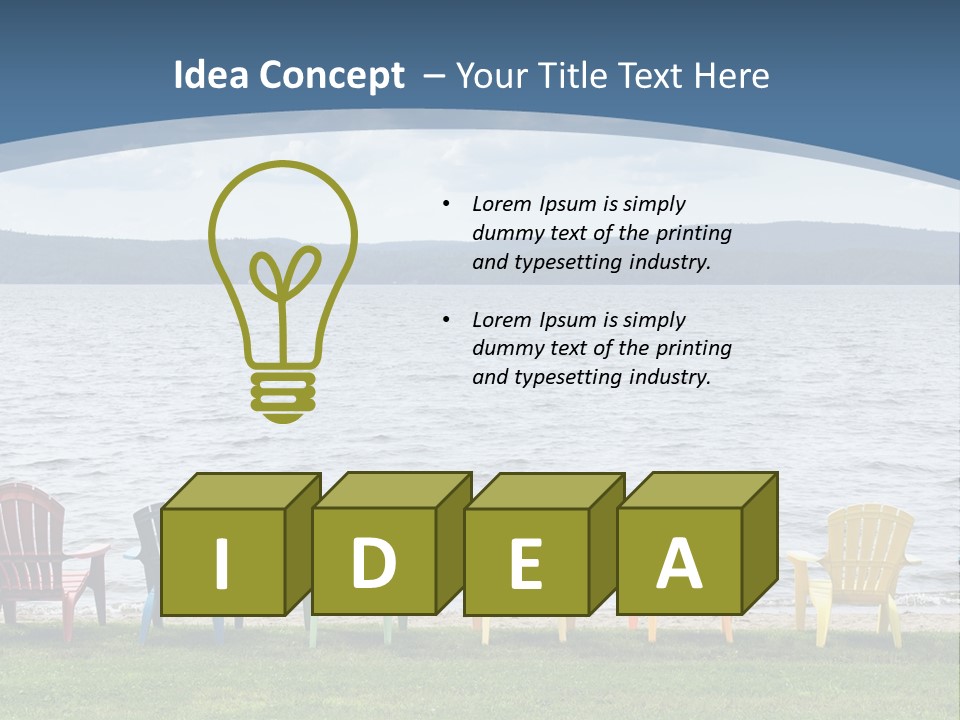 Adirondack Calm Beach PowerPoint Template