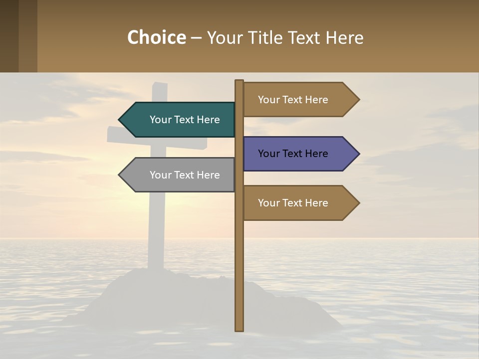 Spiral Isolated Card PowerPoint Template