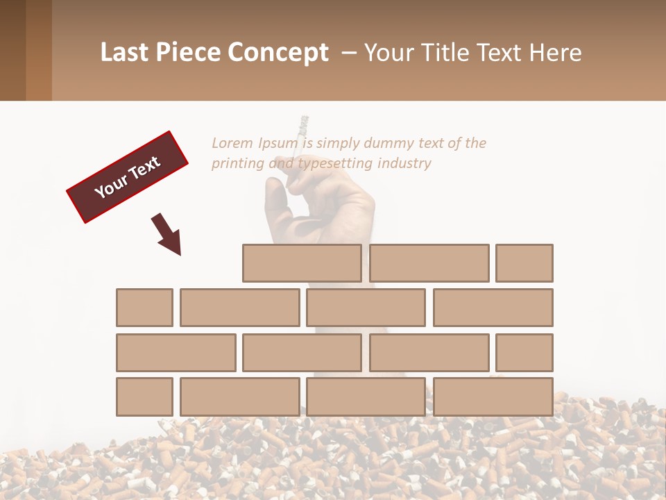 Vector Flag Postage PowerPoint Template