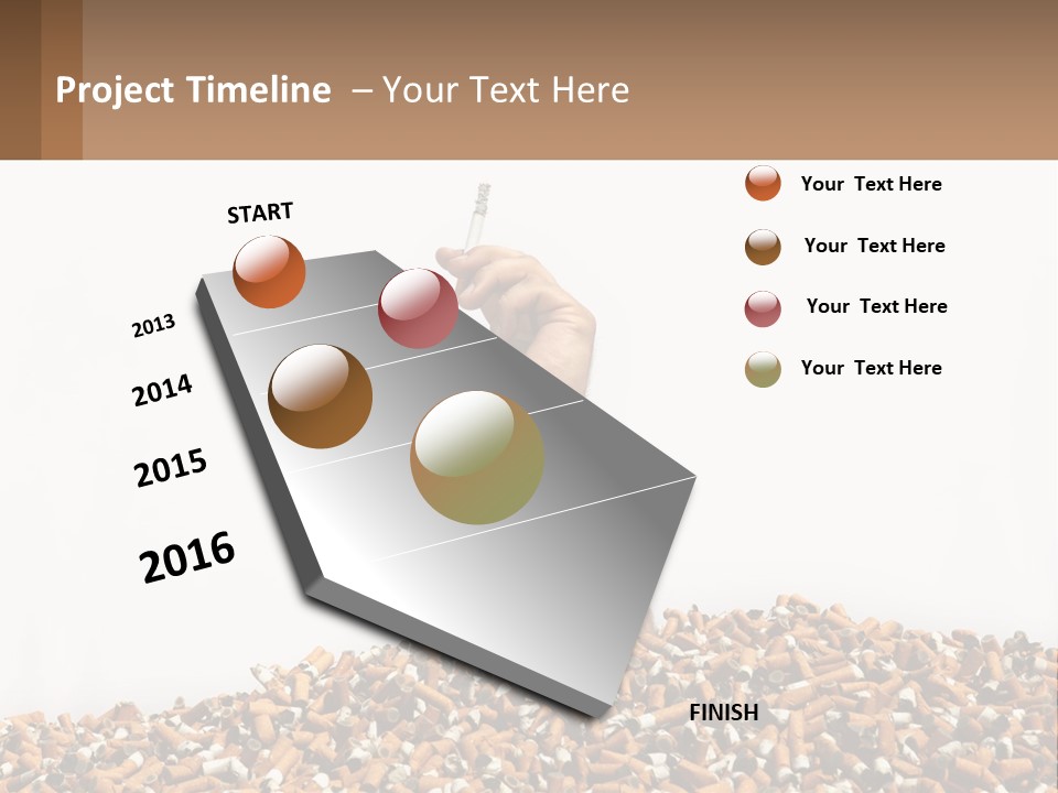 Vector Flag Postage PowerPoint Template