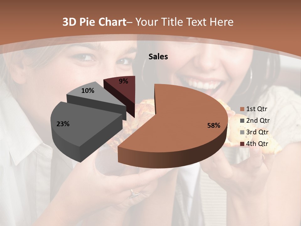 Greeting Candle Chocolate PowerPoint Template