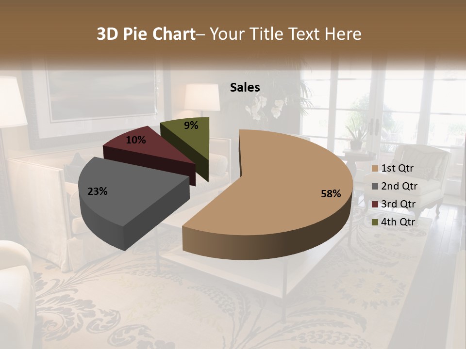 Candle Background Cake PowerPoint Template