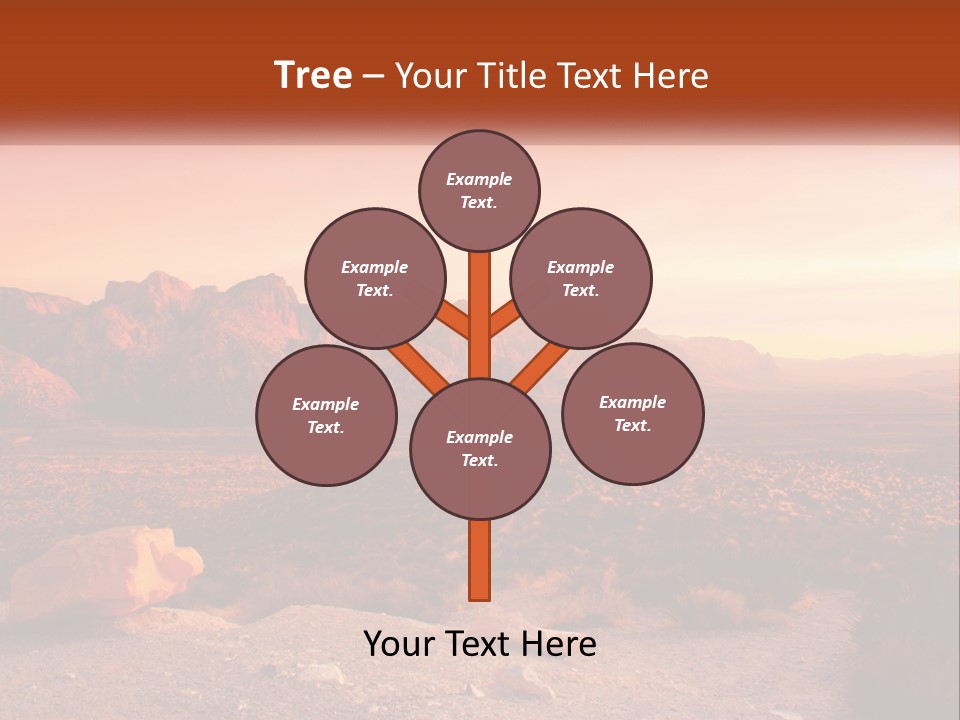 Chocolate Postage Star PowerPoint Template