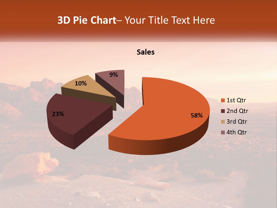 Chocolate Postage Star PowerPoint Template