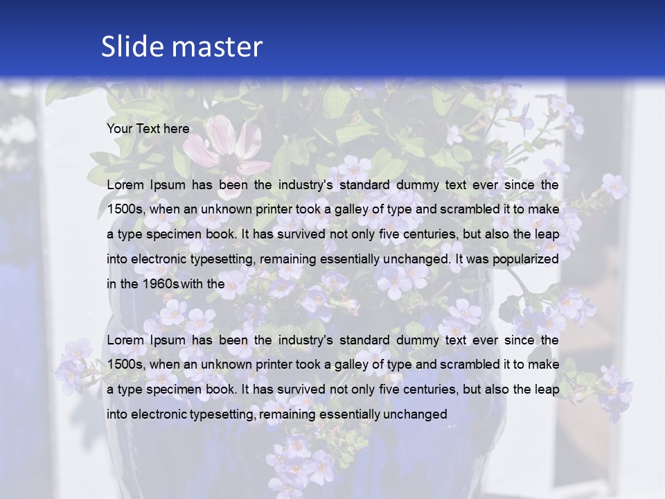 Sweet Flower Stamp PowerPoint Template