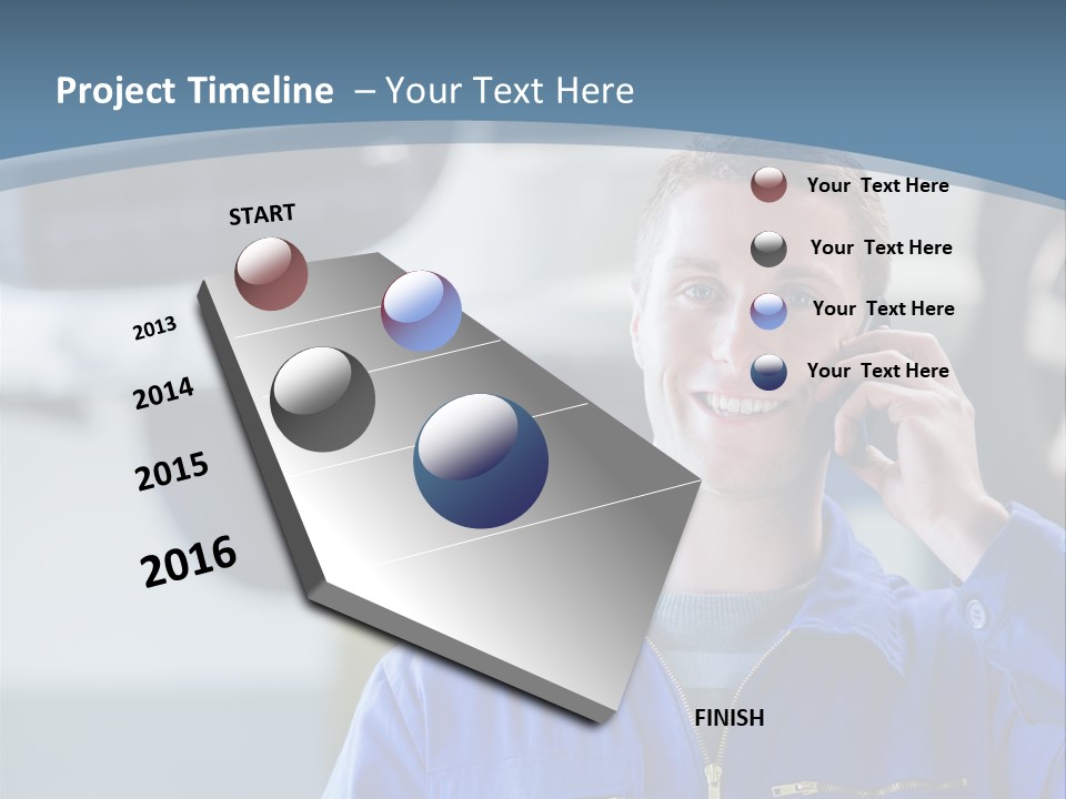 Flower Decor Balloon PowerPoint Template