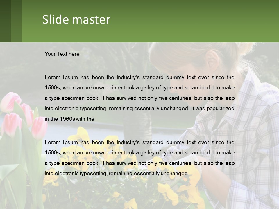 Star Stamp Girl PowerPoint Template