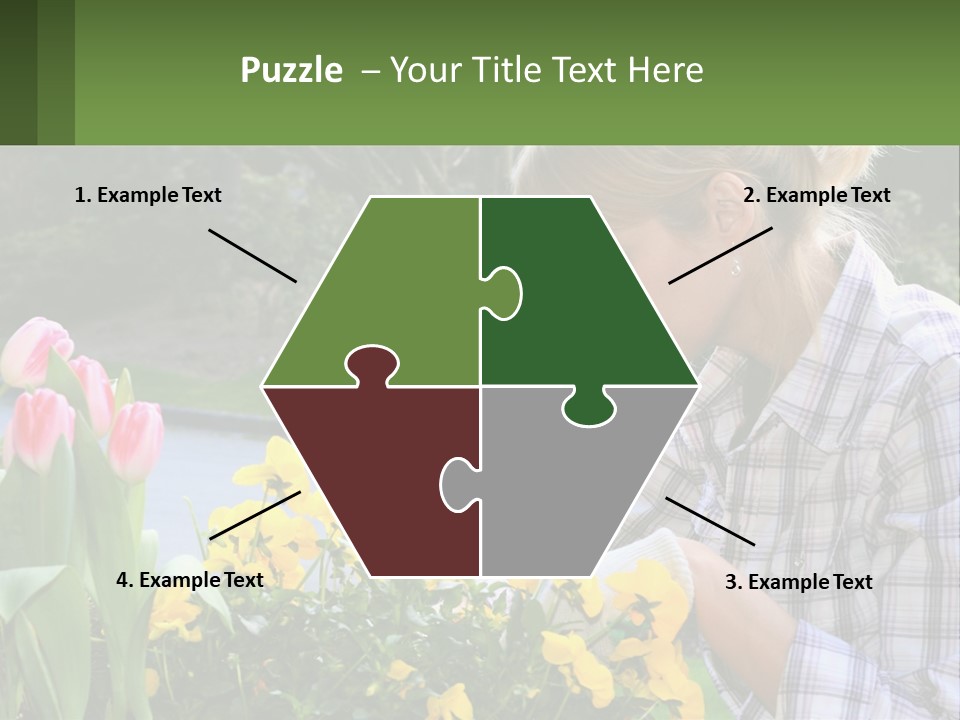 Star Stamp Girl PowerPoint Template