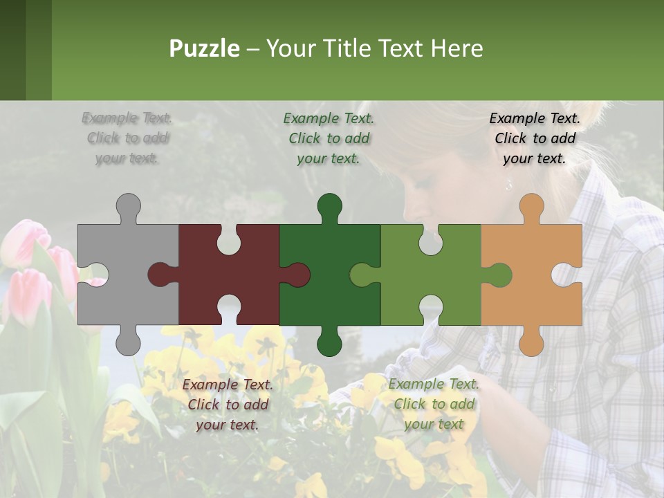 Star Stamp Girl PowerPoint Template