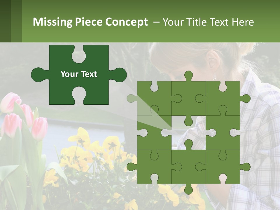 Star Stamp Girl PowerPoint Template