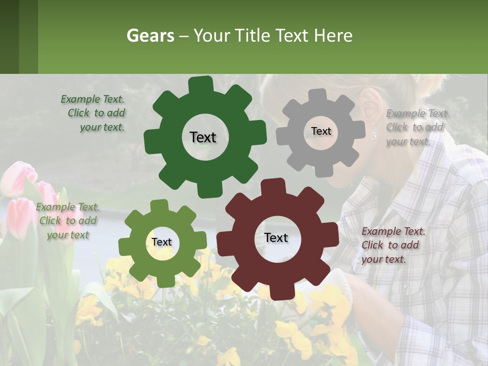 Star Stamp Girl PowerPoint Template