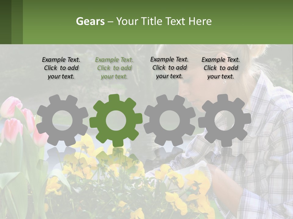 Star Stamp Girl PowerPoint Template