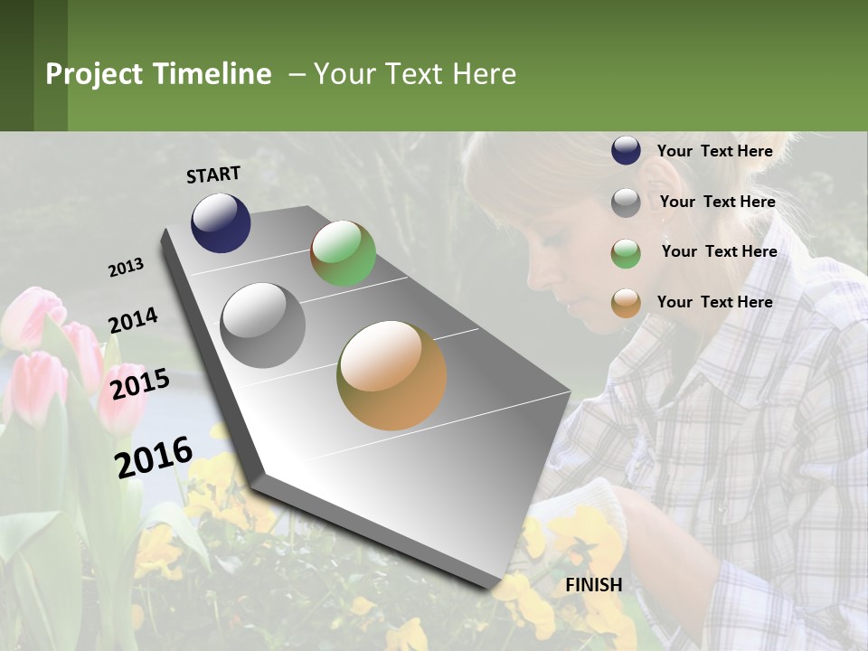 Star Stamp Girl PowerPoint Template