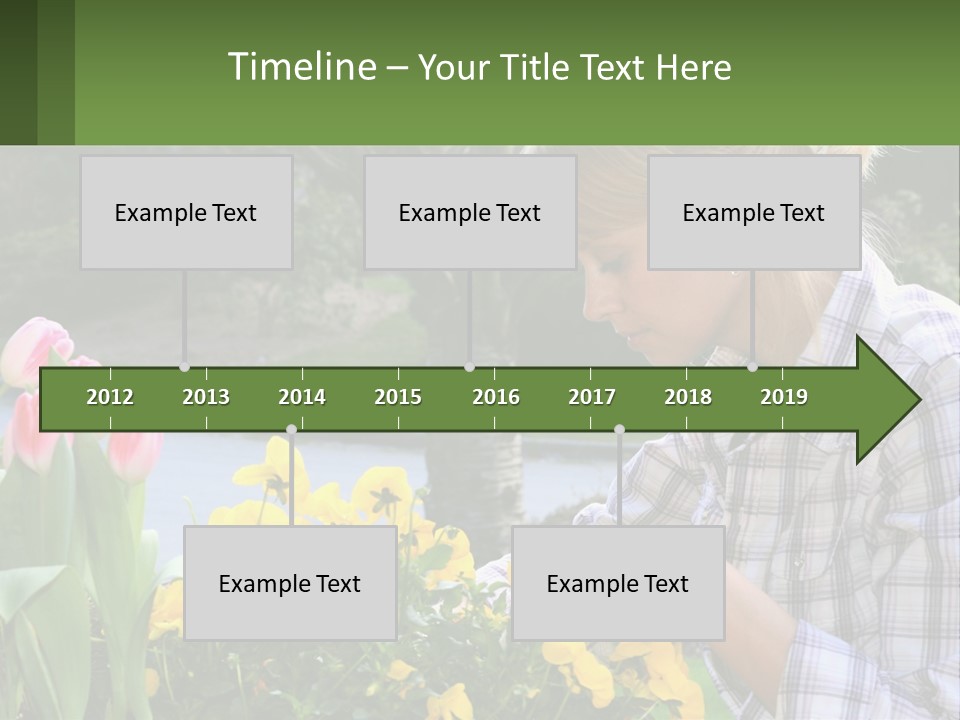 Star Stamp Girl PowerPoint Template