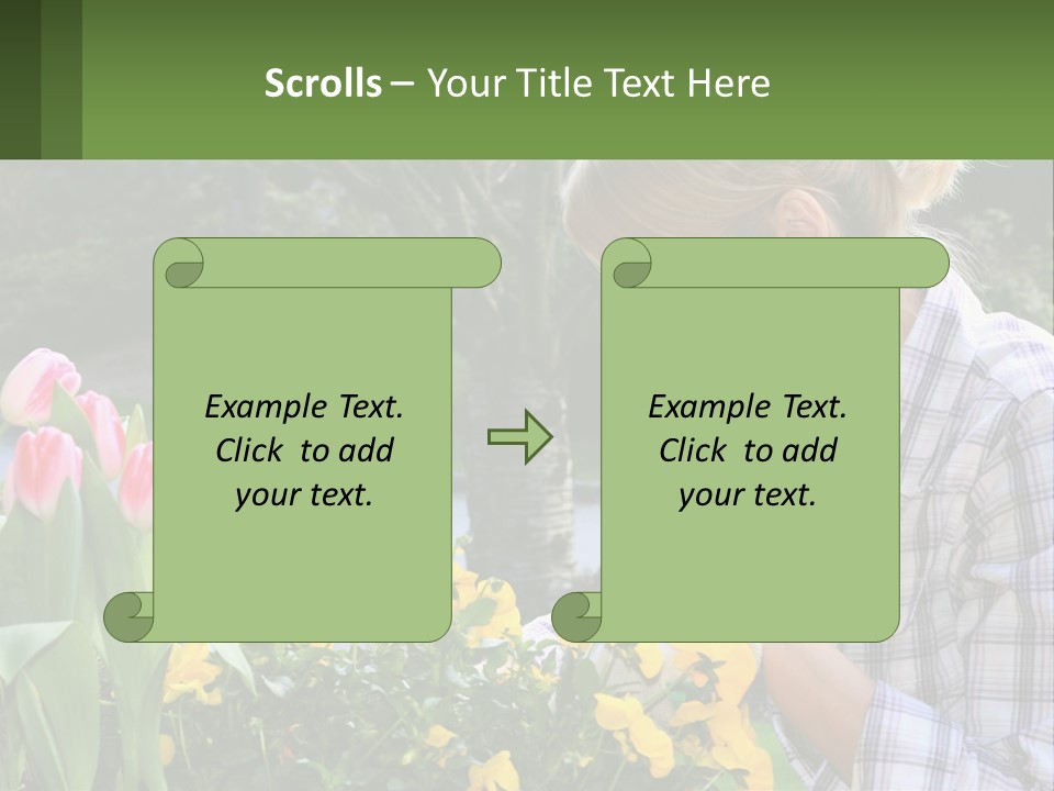 Star Stamp Girl PowerPoint Template