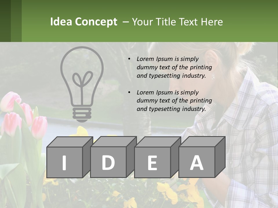 Star Stamp Girl PowerPoint Template