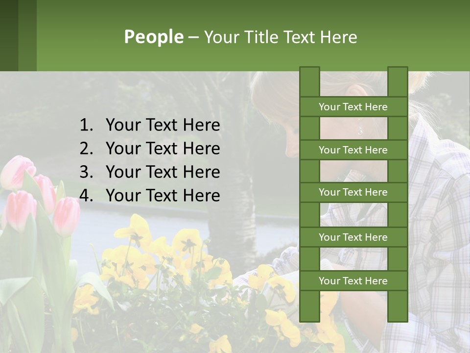 Star Stamp Girl PowerPoint Template