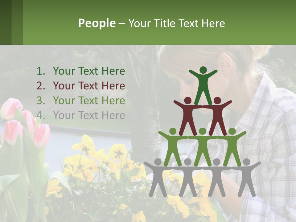 Star Stamp Girl PowerPoint Template