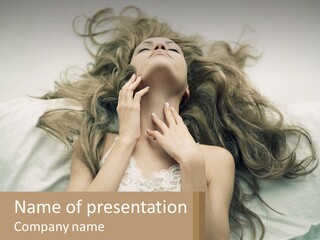 Happy Postage Girl PowerPoint Template