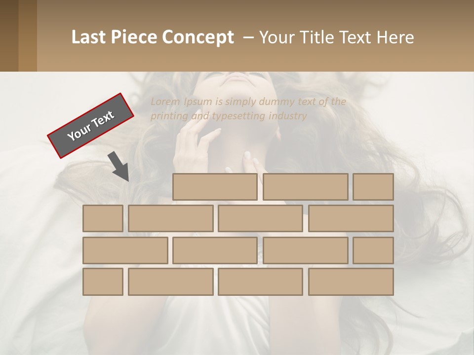 Happy Postage Girl PowerPoint Template