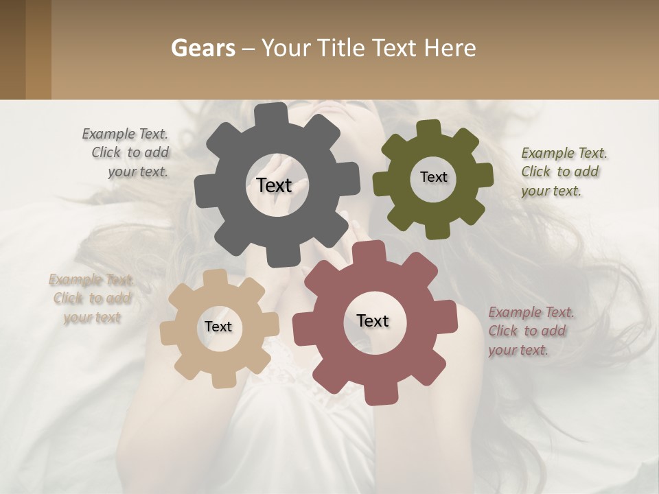 Happy Postage Girl PowerPoint Template