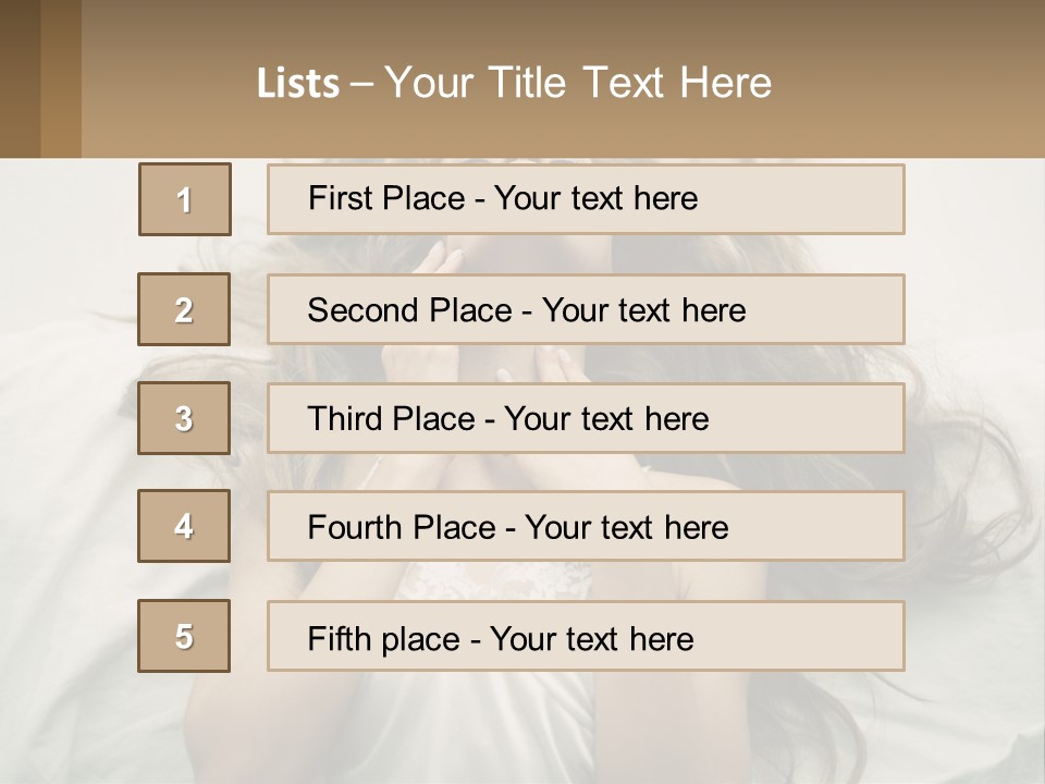 Happy Postage Girl PowerPoint Template