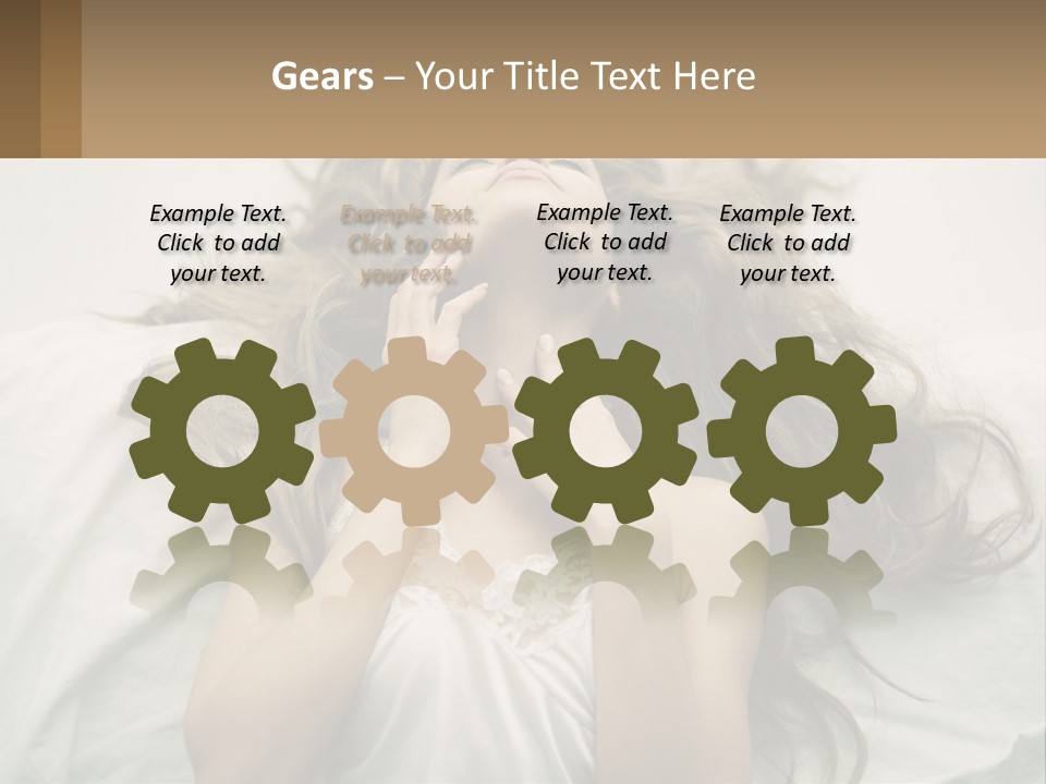 Happy Postage Girl PowerPoint Template