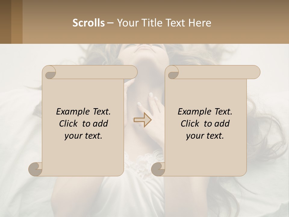 Happy Postage Girl PowerPoint Template