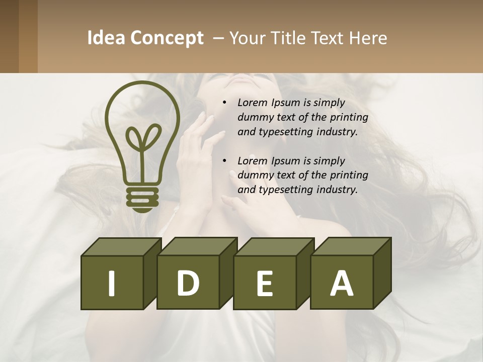 Happy Postage Girl PowerPoint Template