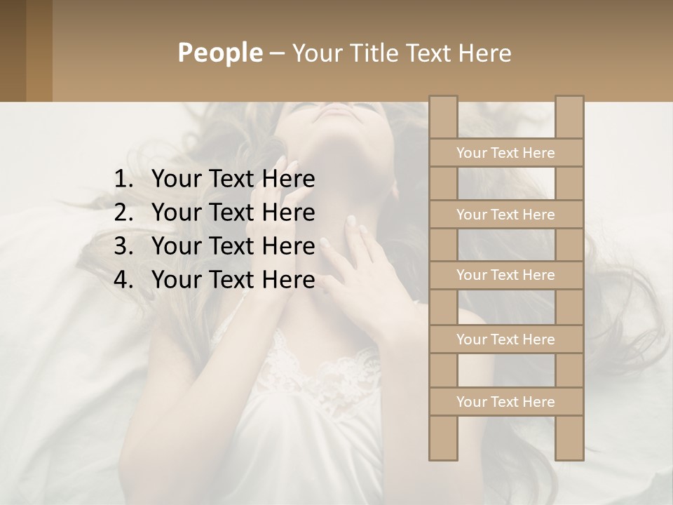 Happy Postage Girl PowerPoint Template