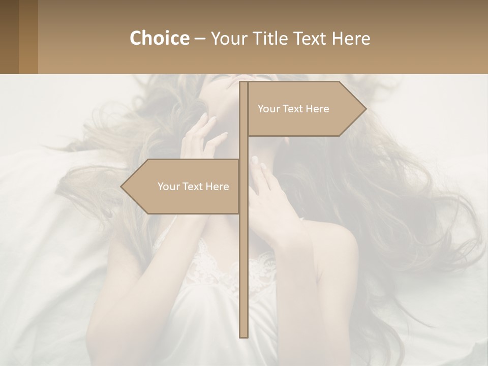 Happy Postage Girl PowerPoint Template