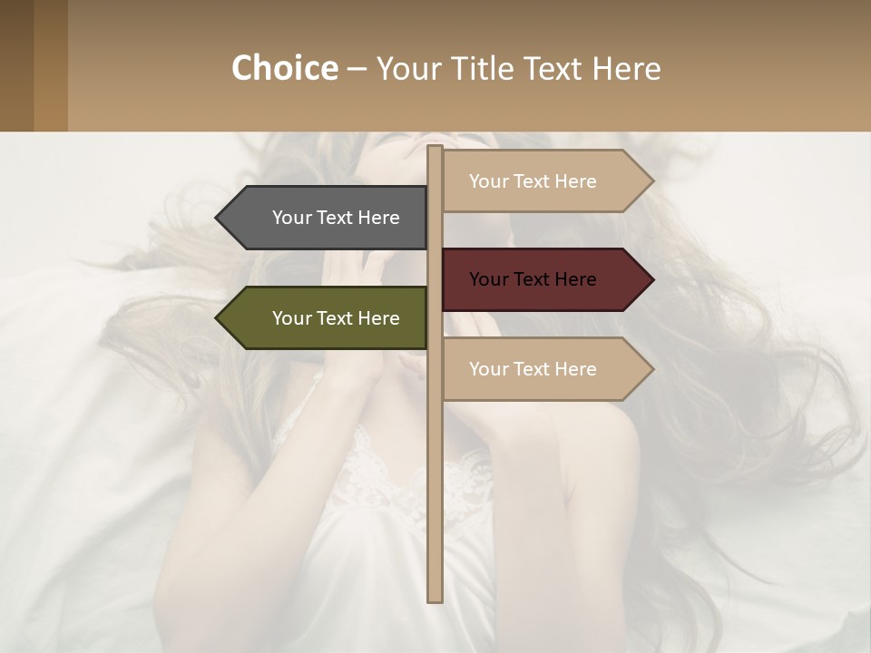 Happy Postage Girl PowerPoint Template