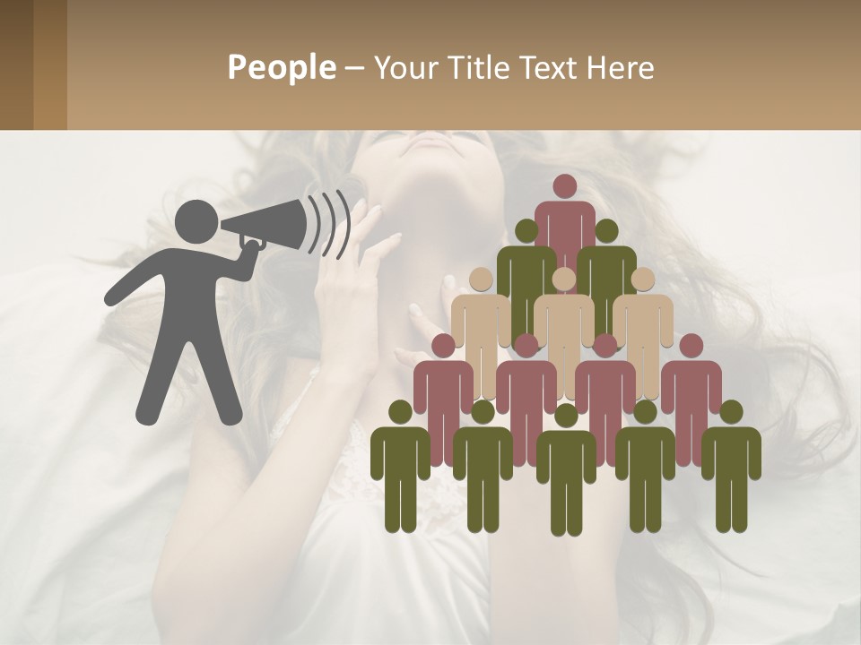 Happy Postage Girl PowerPoint Template