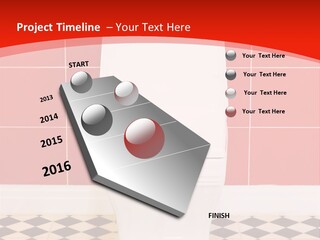 Flag Shape Cartoon PowerPoint Template