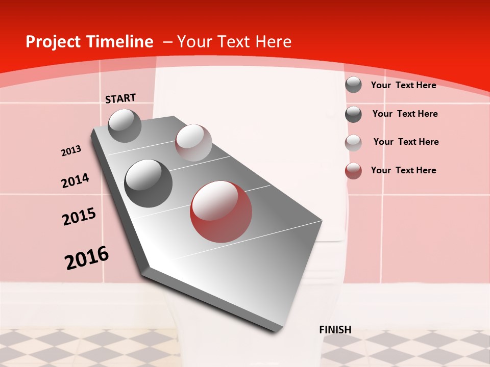 Flag Shape Cartoon PowerPoint Template