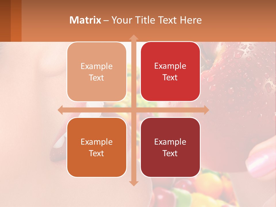 Chocolate Girl Isolated PowerPoint Template