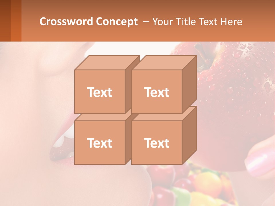 Chocolate Girl Isolated PowerPoint Template