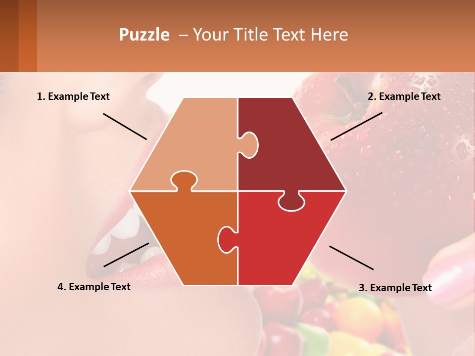 Chocolate Girl Isolated PowerPoint Template